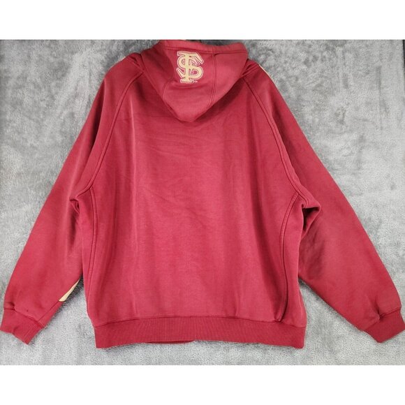 Florida State Seminoles Hoodie Mens XL Red Distressed College Football Sweater - Picture 2 of 12